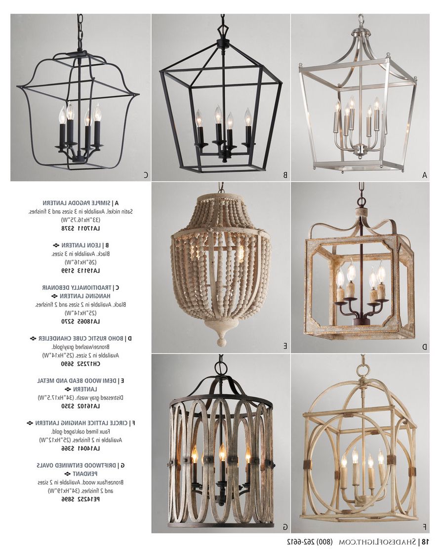 2020 Shades Of Light – New England Nostalgia 2020 – Driftwood Entwined Ovals  Pendant – 5 Light In Weathered Driftwood And Gold Lantern Chandeliers (View 4 of 15)