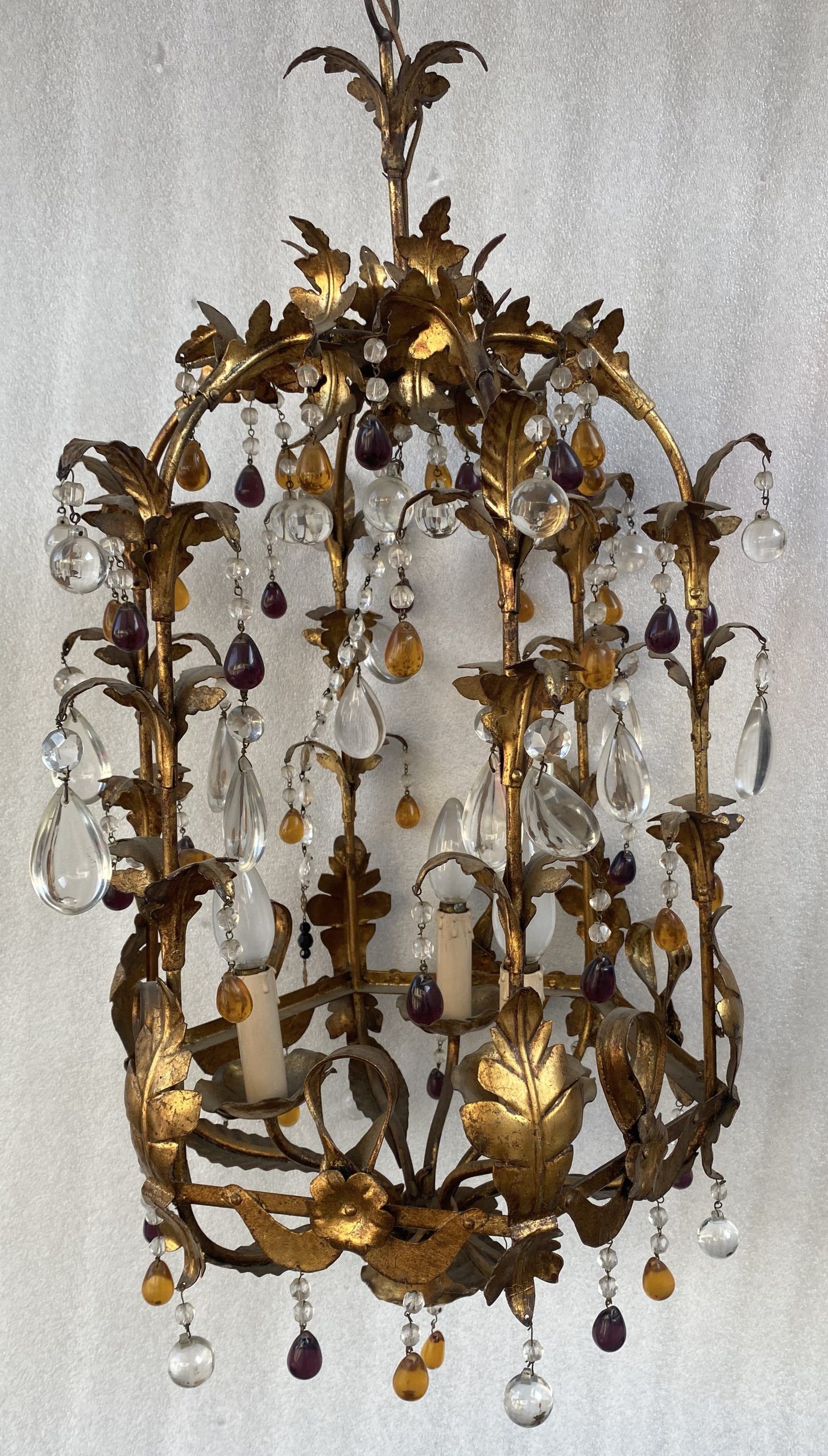 Abcpascal Antiquites Intended For Well Known Gilded Gold Lantern Chandeliers (View 12 of 15)