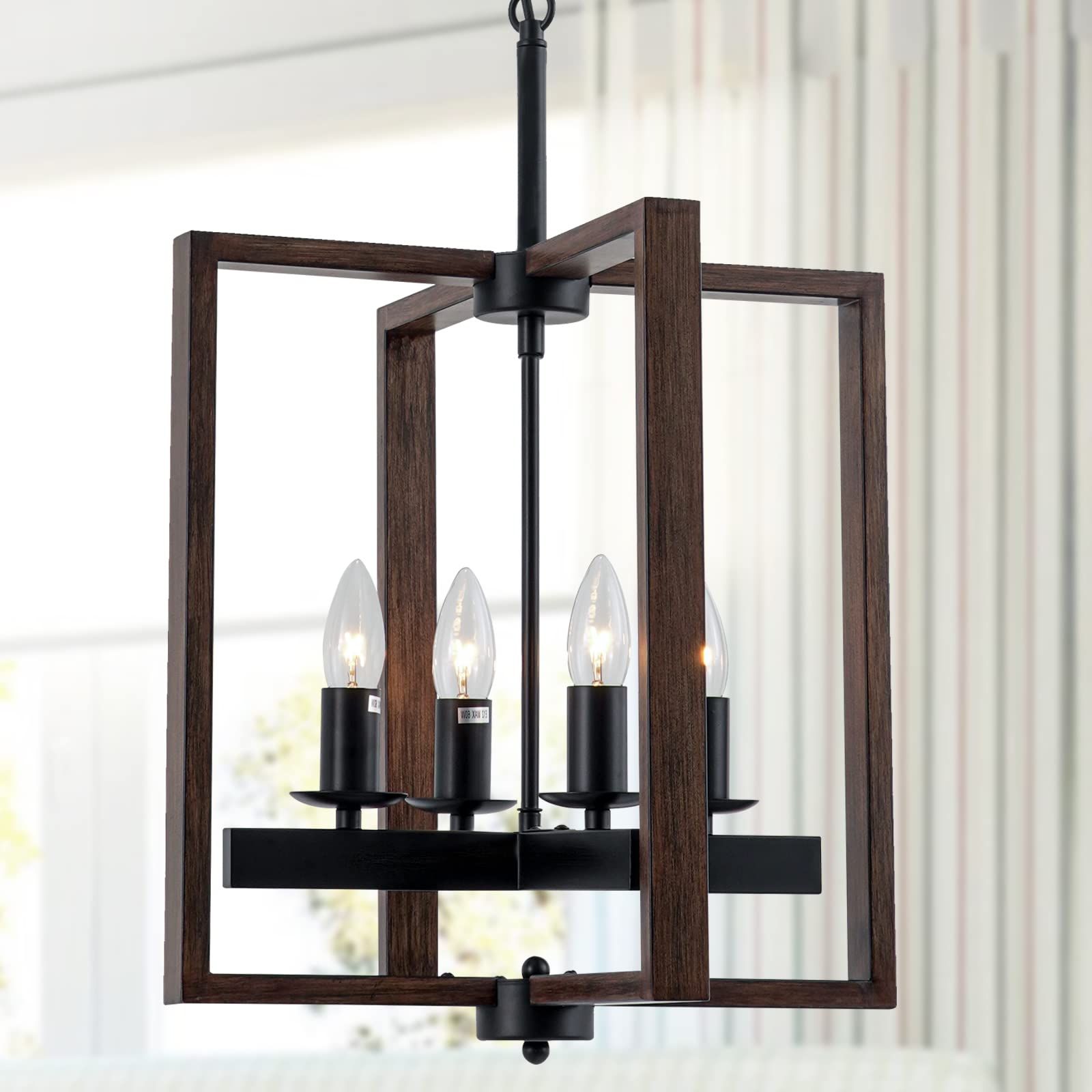 Amazon: Industrial Lantern Chandelier, 4 Light Vintage Rectangle Flush  Mount Ceiling Light Fixture,hand Painted Graphite Finish Farmhouse Pendant  Lighting Fixtures For Living Room Kitchen Island Foyer Hallway : Everything  Else With Popular Graphite Lantern Chandeliers (View 2 of 15)