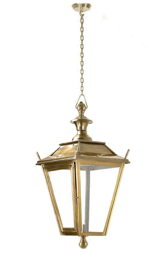 Antique Brass Hanging Dorchester Lantern On Chain Inside Best And Newest Aged Brass Lantern Chandeliers (View 13 of 15)