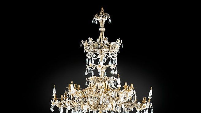 Architectural  Digest Regarding Pink Royal Cut Crystals Chandeliers (View 12 of 15)