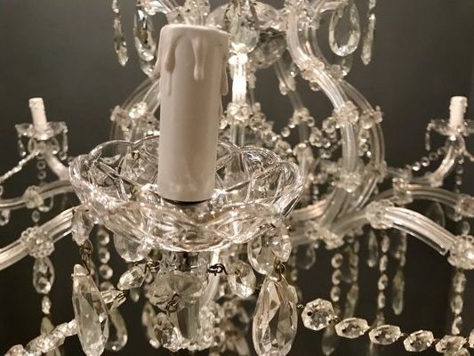 Best And Newest Large Italian Crystal Chandelier, 1940s For Sale At Pamono With Italian Crystal Chandeliers (View 13 of 15)