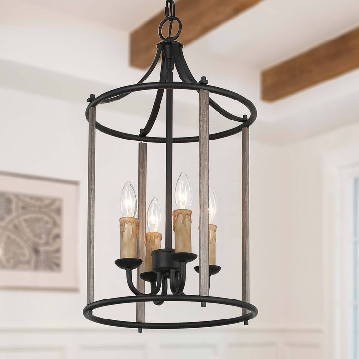 Best And Newest Lnc Candle Cage Chandelier, Rustic Lantern Chandelier, Dark Grey & Black Clearance (View 10 of 15)
