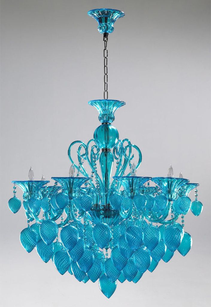 Blue Chandeliers Pertaining To Popular Also Love!! Bella Vetro 8 Light Chianti Chandelier (View 14 of 15)