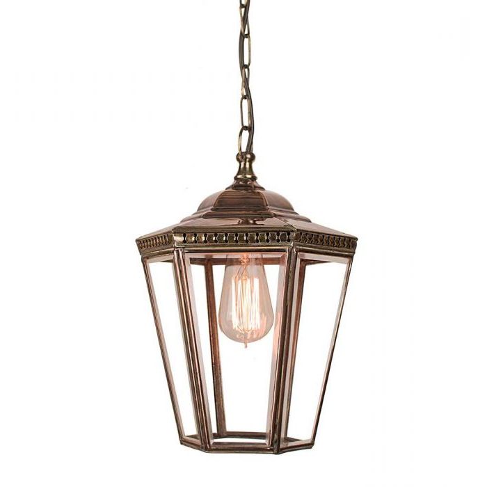 Copper Lantern Chandeliers In Widely Used Chelsea Solid Copper Exterior 1 Light Hanging Lantern From Richard Hathaway  Lighting (View 14 of 15)