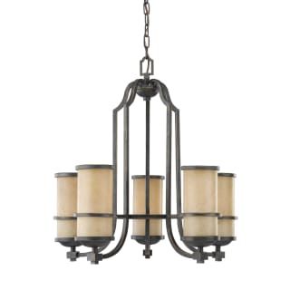 Creme Parchment Glass Chandeliers Regarding Well Known Sea Gull Lighting 31521en3 845 Flemish Bronze Roslyn 5 Light 23" Wide Led  Chandelier With Creme Parchment Shade – Lightingdirect (View 9 of 15)