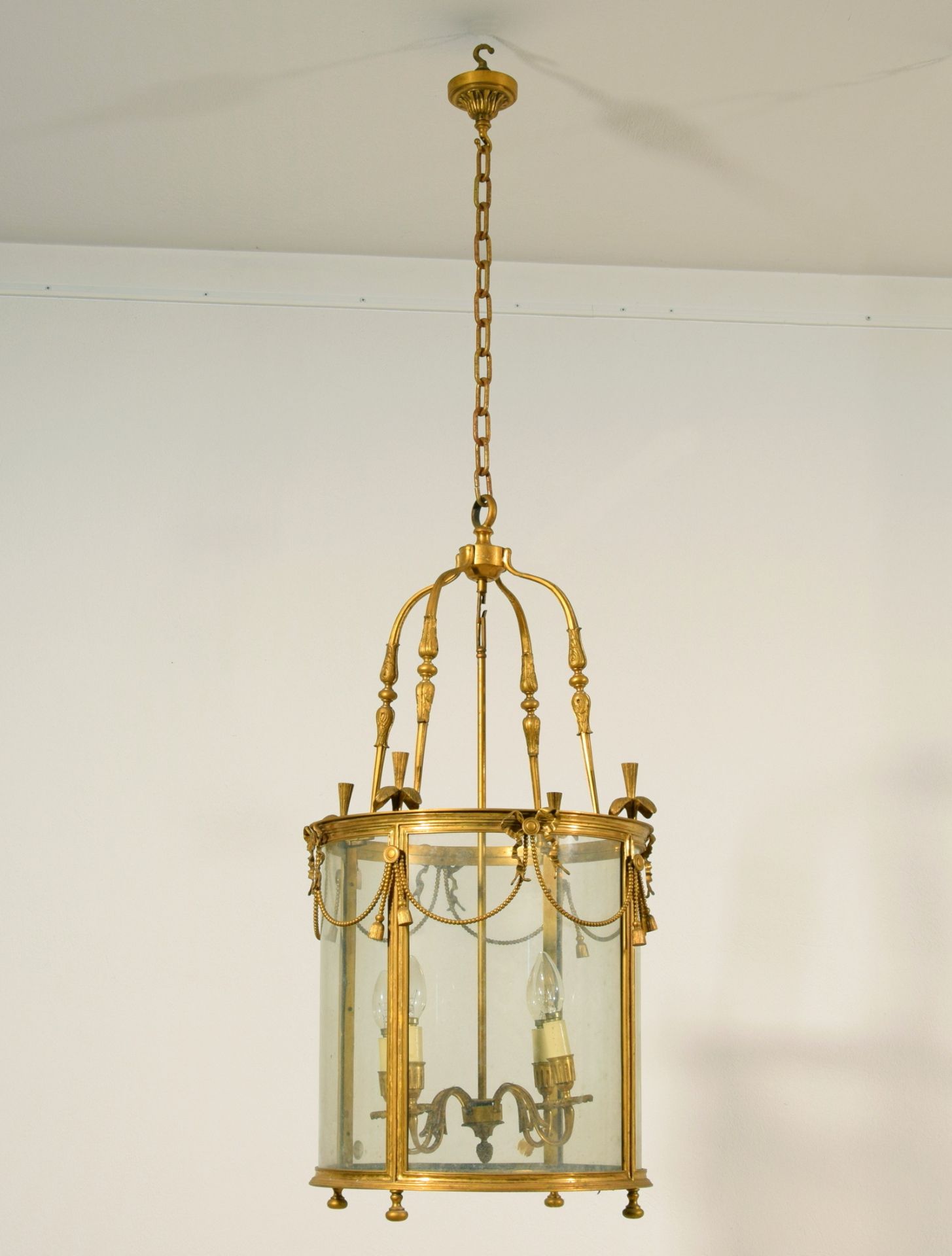Current Bronze Lantern Chandeliers Pertaining To Four Light Gilt Bronze Lantern, France, Early 20th Century – Antique  Chandeliers (View 2 of 15)