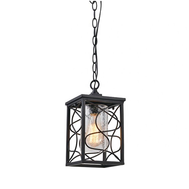 Current Dh 002 2021 New Arrive Black Powder Coating Glass Shade Metal Outdoor  Hanging Lantern Pendant Light Lamp Ceiling Lamp – Buy 2021 New Arrive Black  Powder Coating Glass Shade Metal Outdoor Hanging Lantern For Black Powder Coat Lantern Chandeliers (View 5 of 15)