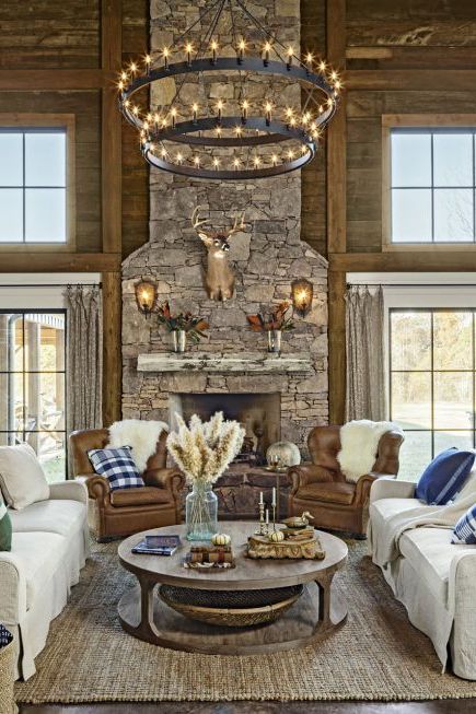 Farm House Living Room, Chandelier In Living Room, Rustic Farmhouse Living  Room With 2020 Sullivan Rustic Blue Lantern Chandeliers (View 12 of 15)