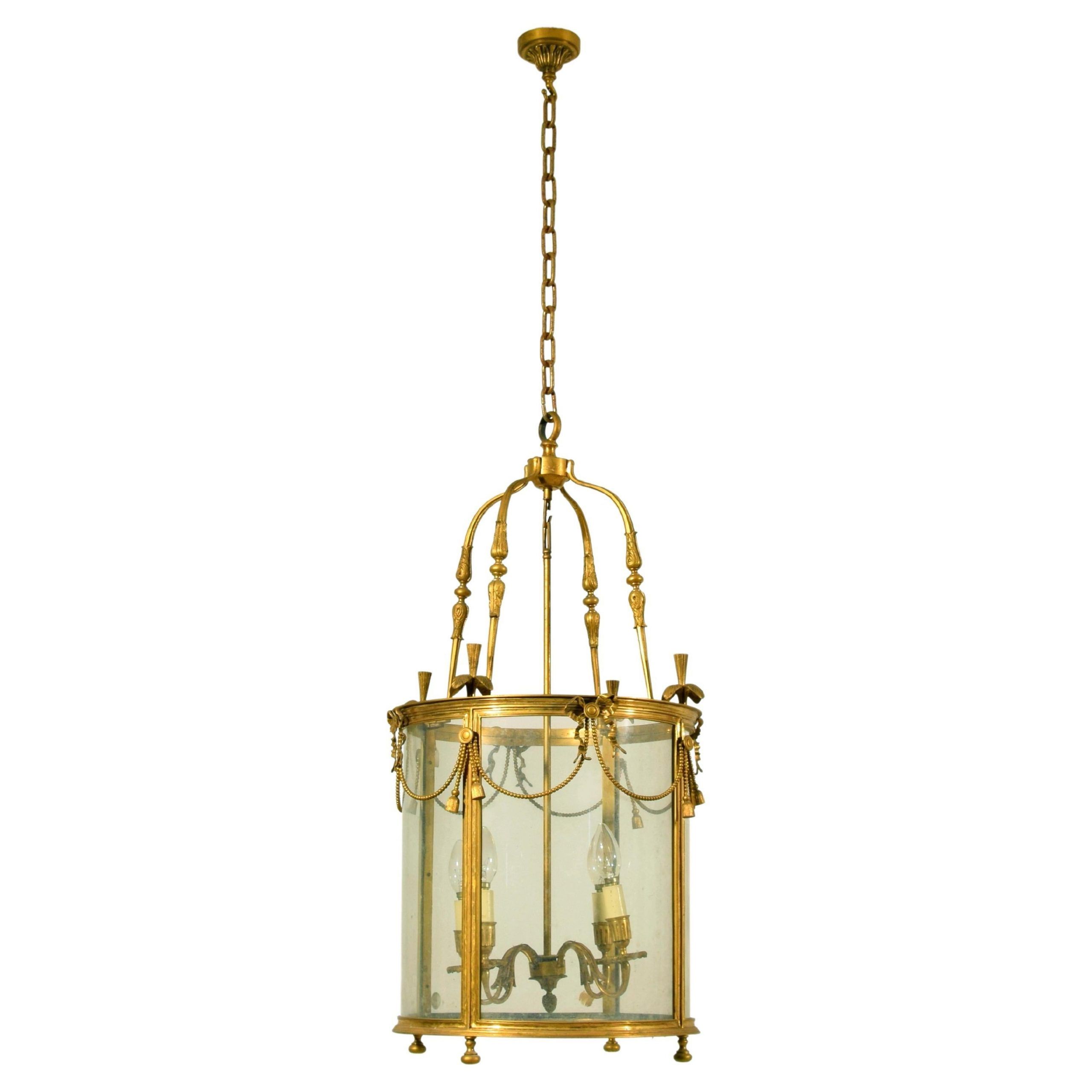 Four Light Lantern Chandeliers In Most Up To Date 20th Century, French Gilt Bronze Four Lights Lantern Chandelier For Sale At  1stdibs (View 5 of 15)