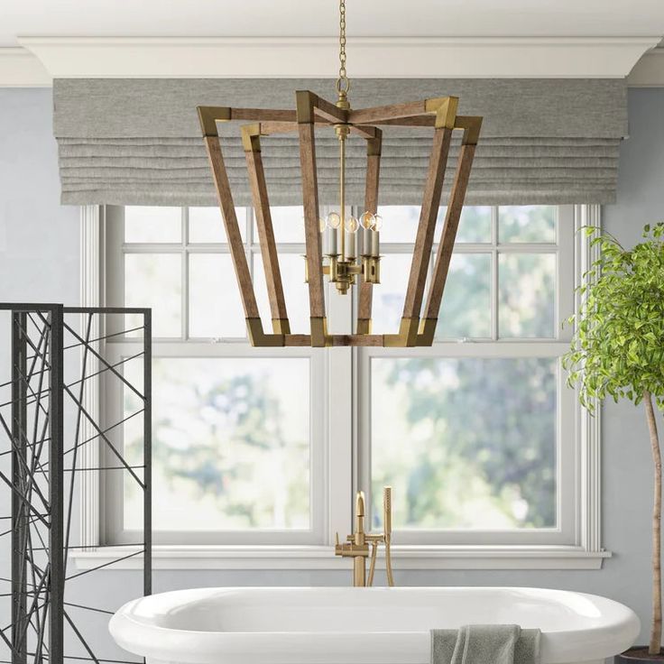 Geometric Chandelier, Large  Lanterns, Wrought Iron Accents (View 7 of 15)