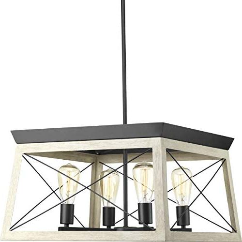 Graphite Lantern Chandeliers With Regard To Latest Amazon: Briarwood Collection 4 Light Coastal Chandelier Light Graphite  : Everything Else (View 5 of 15)