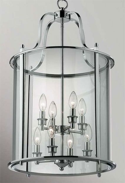 Hakka Large Chrome Hall Lantern With 8 Lights From Richard Hathaway Lighting With Regard To Latest Chrome Lantern Chandeliers (View 11 of 15)