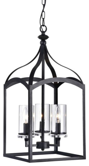 Houzz In Distressed Black Lantern Chandeliers (View 6 of 15)