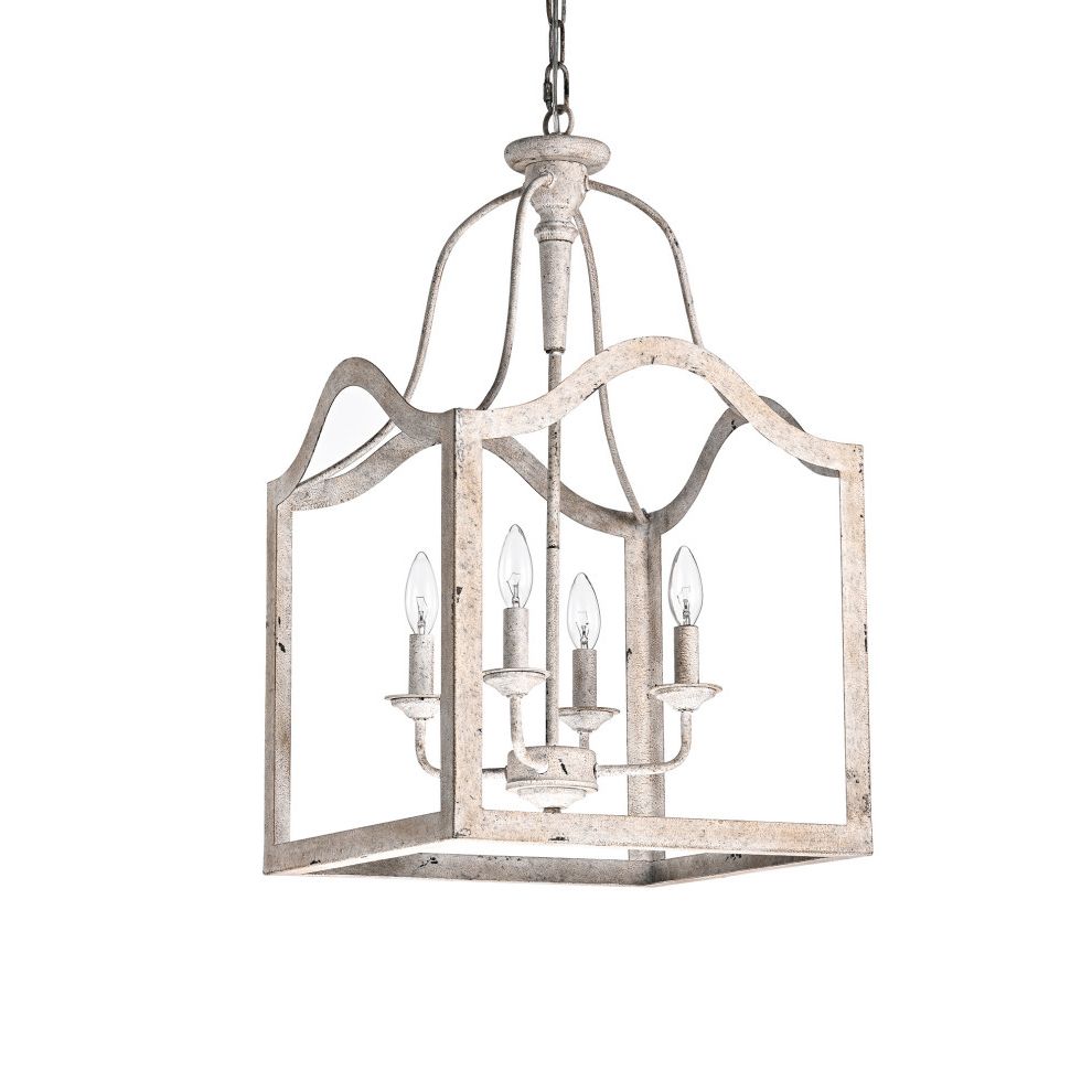 Houzz Intended For Widely Used White Gold Lantern Chandeliers (View 12 of 15)