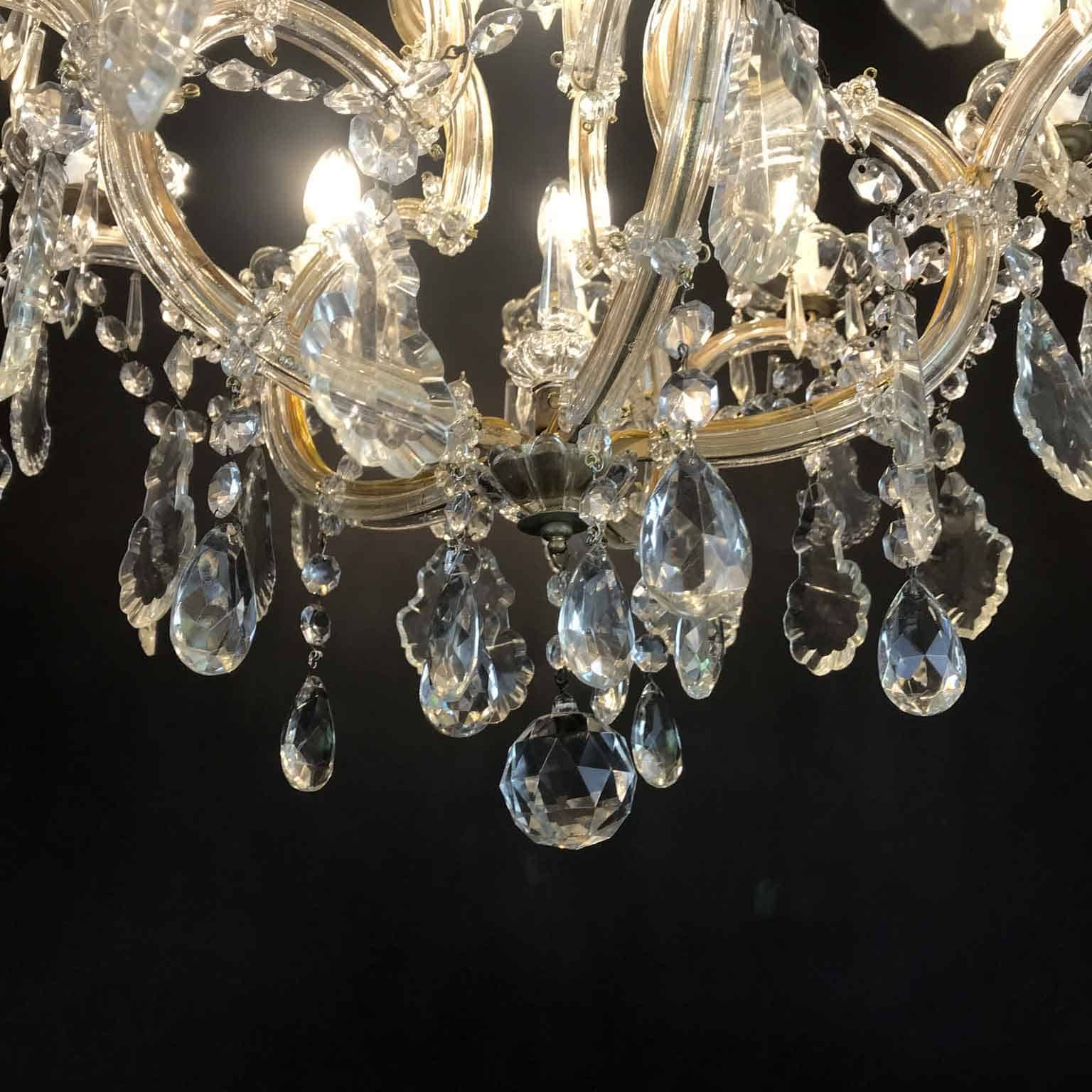 Latest Italian Crystal Chandelier Maria Theresa Eleven Light Pendant 1950 Circa In Italian Crystal Chandeliers (View 9 of 15)