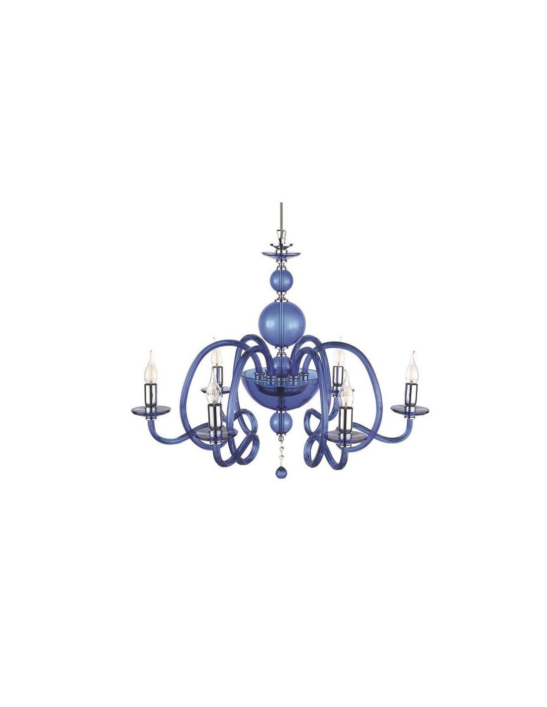 Most Recently Released Glass Chandelier And Blue Crystal Cic 159 Throughout Blue Chandeliers (View 9 of 15)