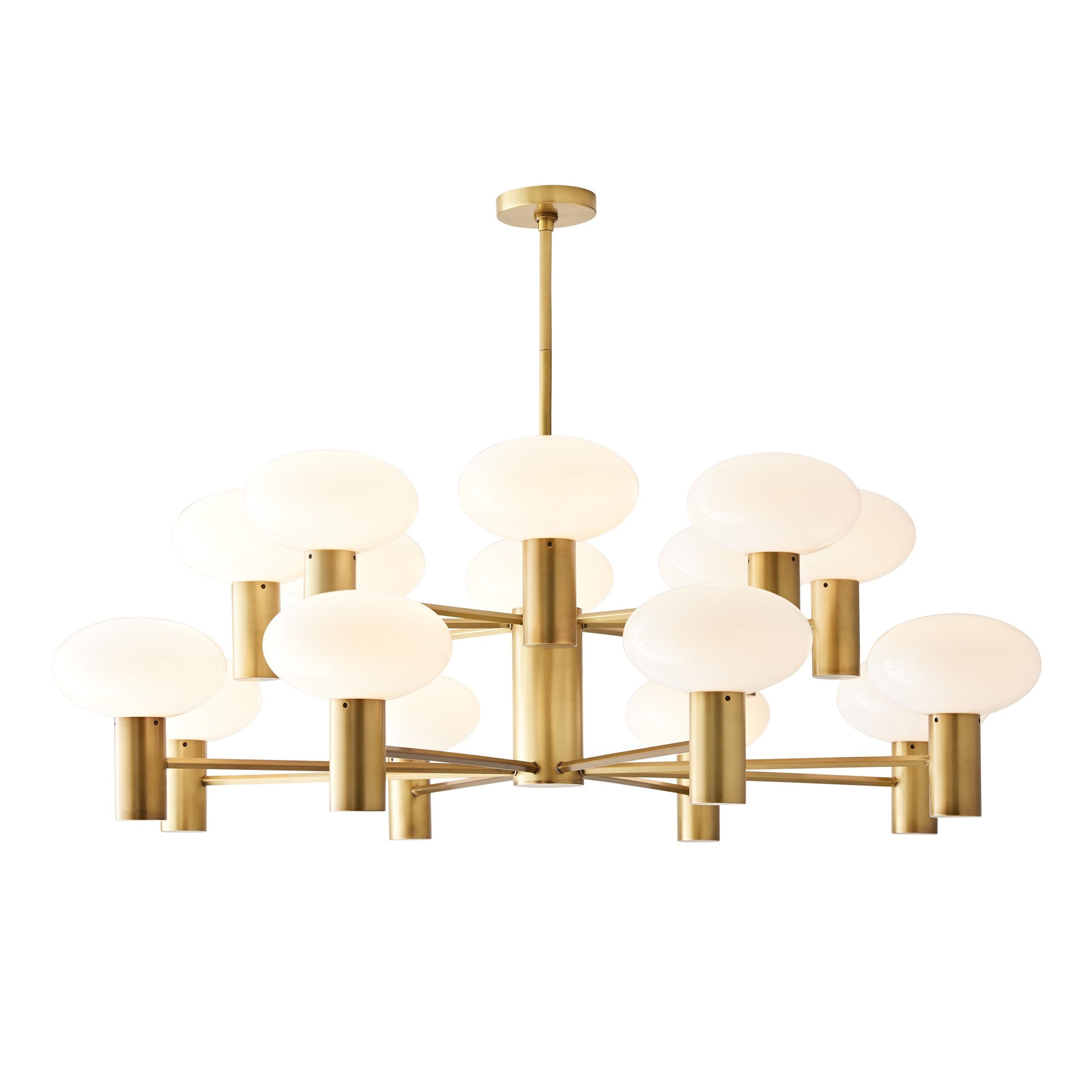 Newest Contemporary Opal Glass Chandelier – Antique Brass Luxe Chandelier In Opal Glass Chandeliers (View 13 of 15)
