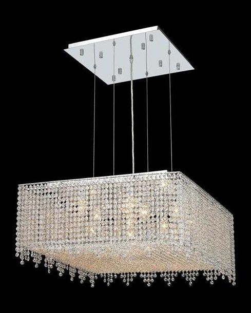 Newest Elegant Royal Cut Rosaline Pink Crystal Moda 13 Light Crystal Pendant  Chrome 1394d26c Ro/rc From Moda Collection With Regard To Pink Royal Cut Crystals Chandeliers (View 8 of 15)