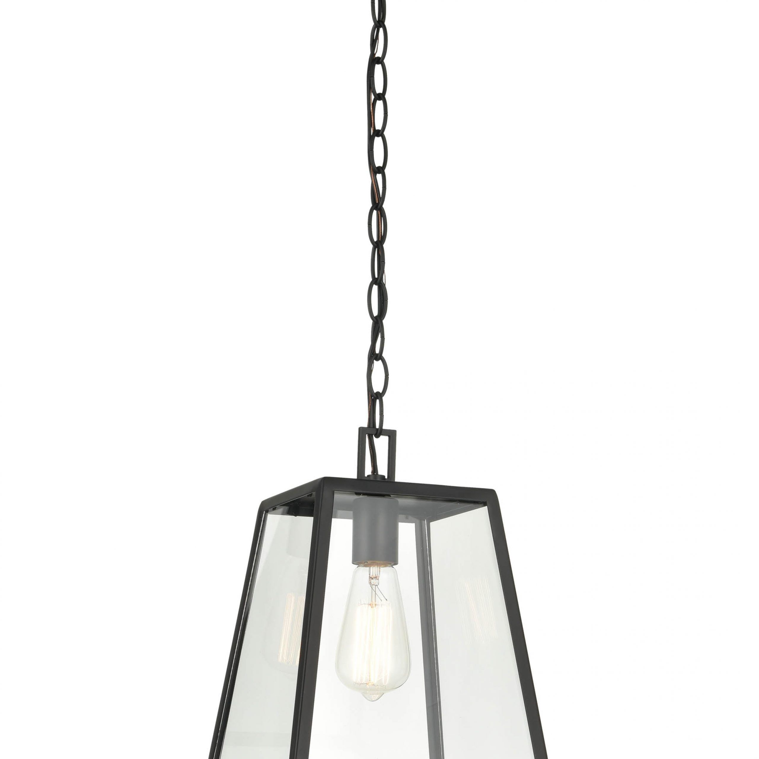 Newest Millennium Lighting Grant Powder Coat Black Transitional Clear Glass Lantern  Outdoor Pendant Light In The Pendant Lighting Department At Lowes For Black Powder Coat Lantern Chandeliers (View 14 of 15)