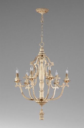 Persian White Chandelier – Traditional – Chandeliers  Brass Binnacle (View 5 of 15)