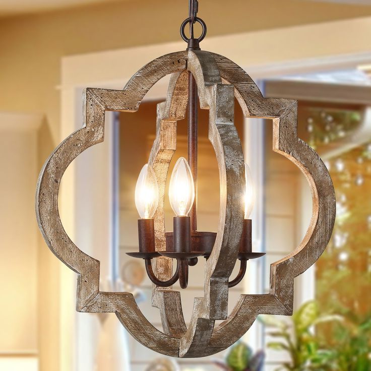 Pin On Kitchen Pertaining To Fashionable Brown Wood Lantern Chandeliers (View 6 of 15)