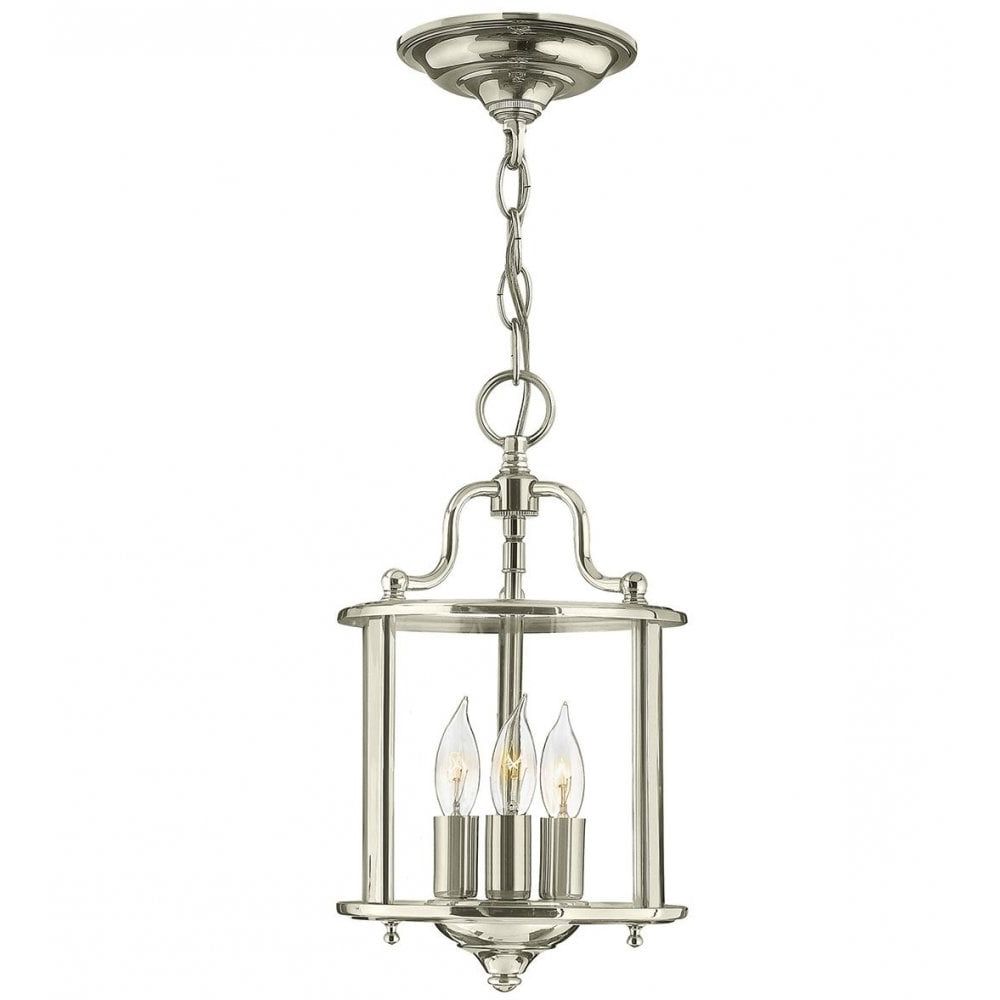 Polished Nickel Lantern Chandeliers Intended For Fashionable Hall Lantern Lamps (View 9 of 15)