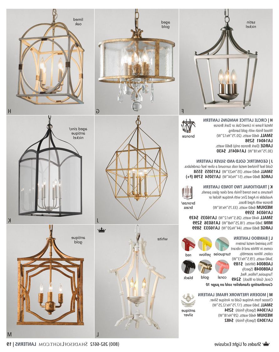 Preferred Gold Leaf Lantern Chandeliers Inside Shades Of Light – Global Market 2017 – Geometric Gold And Silver Leaf  Lantern – Large (View 9 of 15)