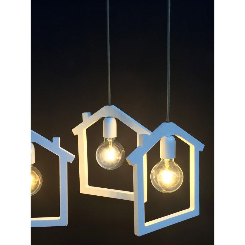 Pvc House Shape – Customize Lamps – Lighting Products – Ceiling Roses Pertaining To Popular Cottage White Lantern Chandeliers (View 8 of 15)