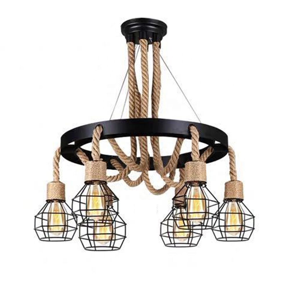Retro Black Wrought Iron Lantern Chandelier Loft Industrial Creative  Decoration Room Metal Ring Round 6 Lantern Pendant Light – Buy G45 Bulbs  Lampara Bronze Vintage Chandelier New Axis 3 Tier Chandelier Hanging  Lighting Pertaining To Most Up To Date Blackened Iron Lantern Chandeliers (View 15 of 15)