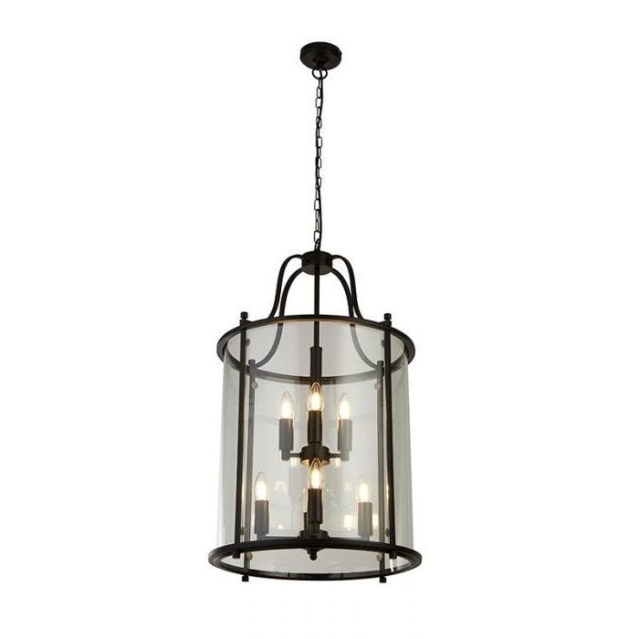 Searchlight Grand Victorian 8 Light Lantern Chandelier – Black – Lighting  Direct Intended For Most Current Black With White Lantern Chandeliers (View 15 of 15)