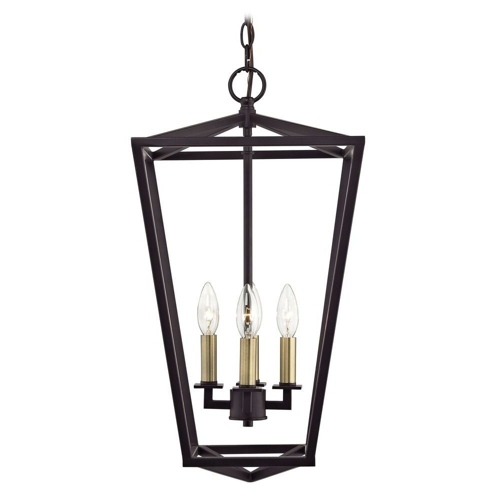 Trendy 23 Inch Lantern Chandeliers Throughout Lantern Pendant Light 4 Lt 23 Inch Tall Bronze And Brass – – Amazon (View 1 of 15)