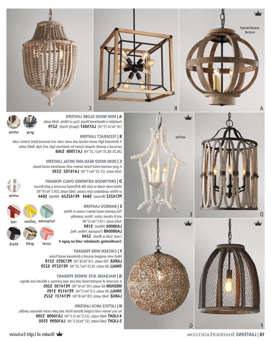 Weathered Driftwood And Gold Lantern Chandeliers Throughout Latest Shades Of Light – Harbor Haven 2018 – Driftwood Entwined Ovals Pendant – 5  Light (View 1 of 15)
