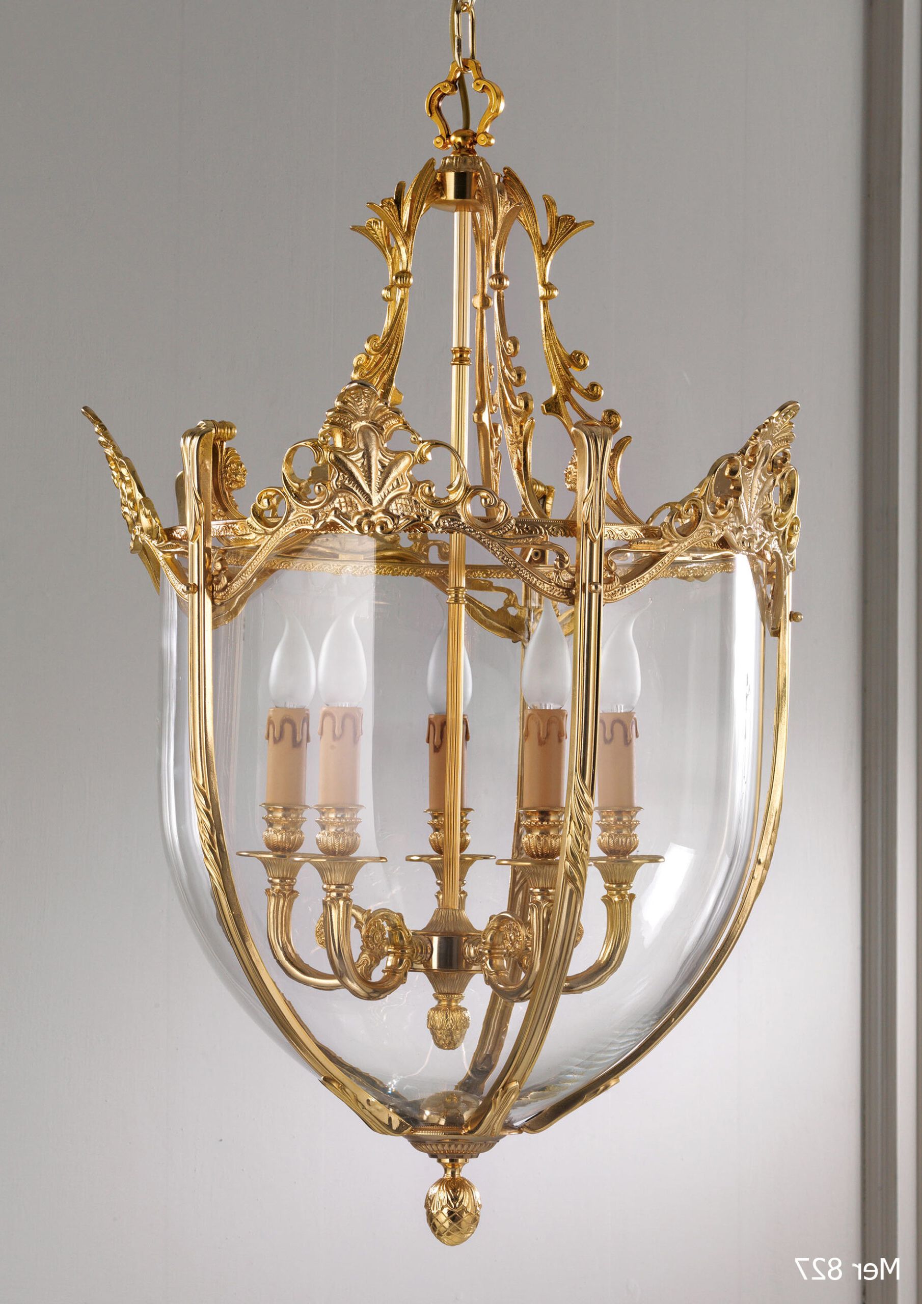 Well Known Bronze Lantern Chandeliers With Gilded Bronze Classic Style Lantern – Mer 827 – L'originale (View 1 of 15)
