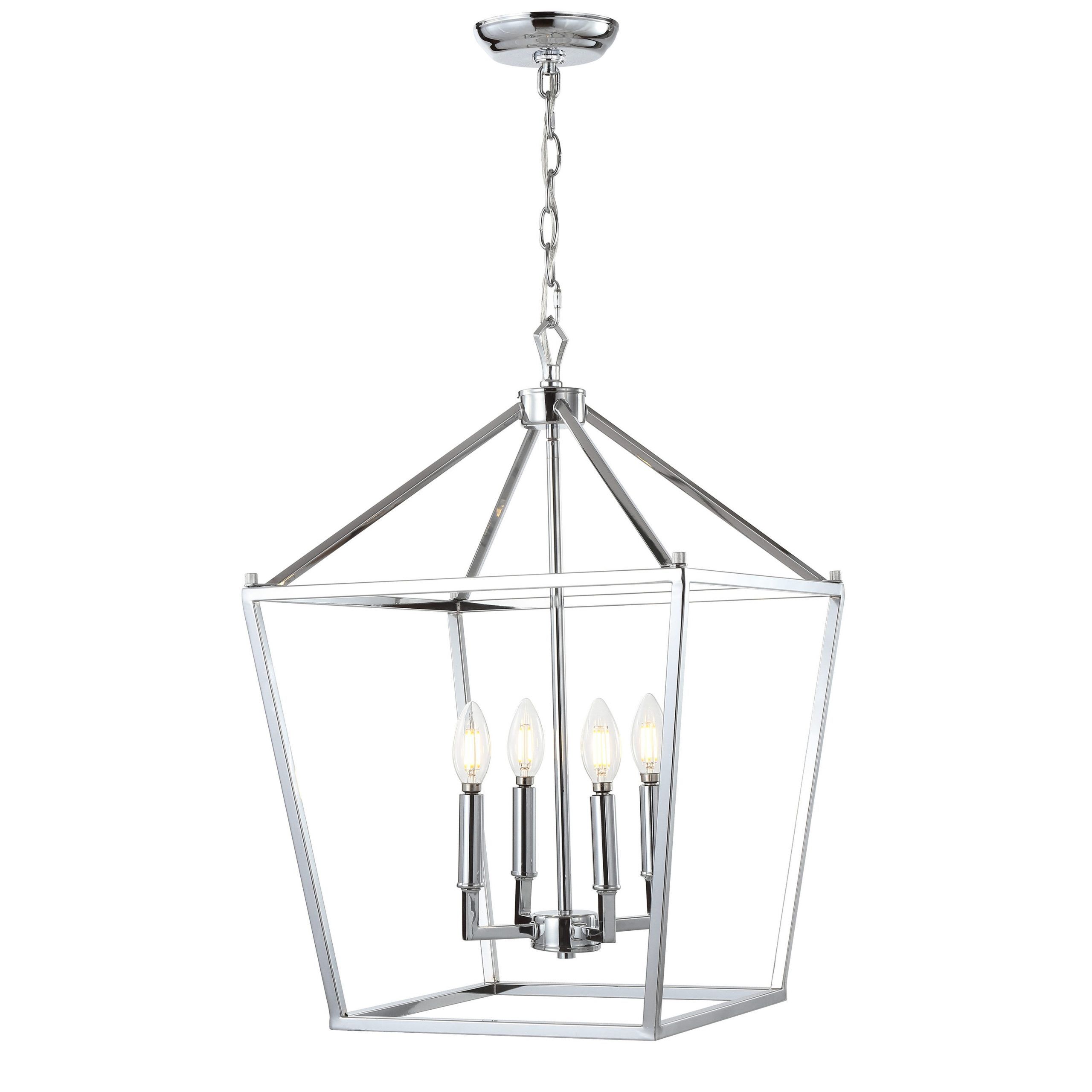 Well Known Chrome Lantern Pendant Lighting At Lowes With Chrome Lantern Chandeliers (View 9 of 15)