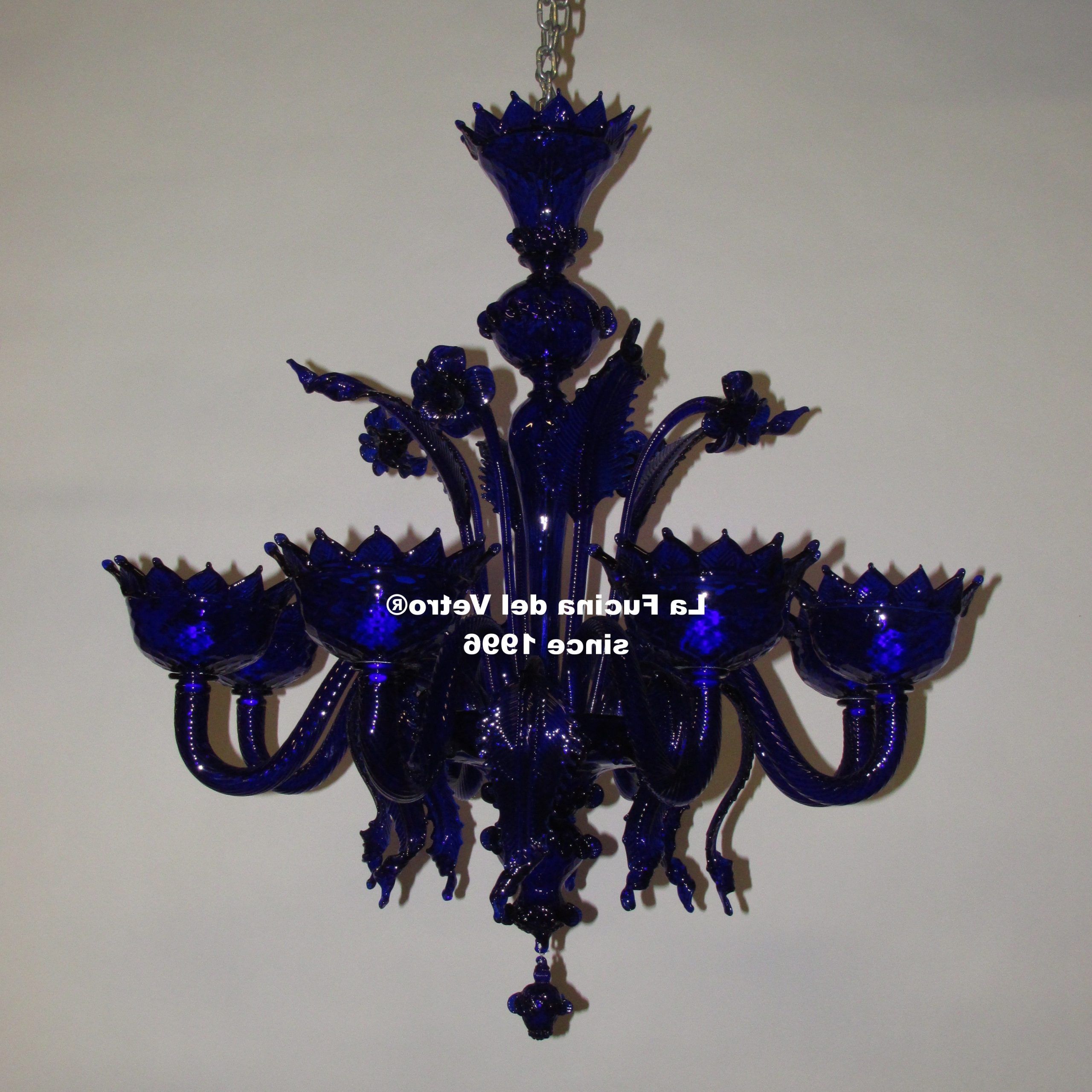 Well Liked Blue Chandeliers Within "classic Colored" Murano Glass Chandelier (View 15 of 15)