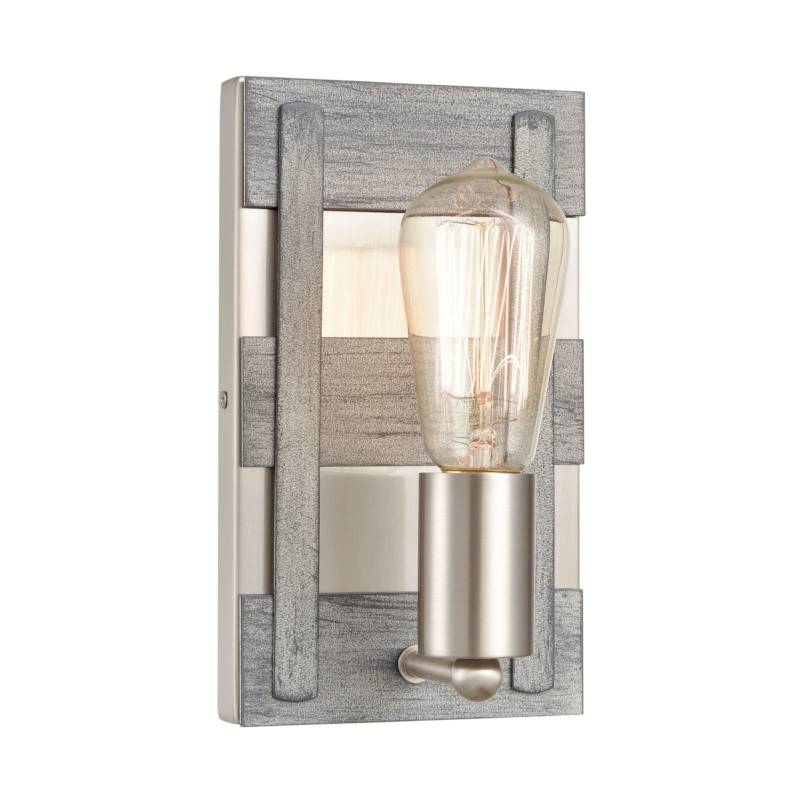 Westmoreelk Lighting Val De Loire 5 In 1 Light Weathered Driftwood Led  Transitional Vanity Light In The Vanity Lights Department At Lowes With Regard To Latest Weathered Driftwood And Gold Lantern Chandeliers (View 7 of 15)