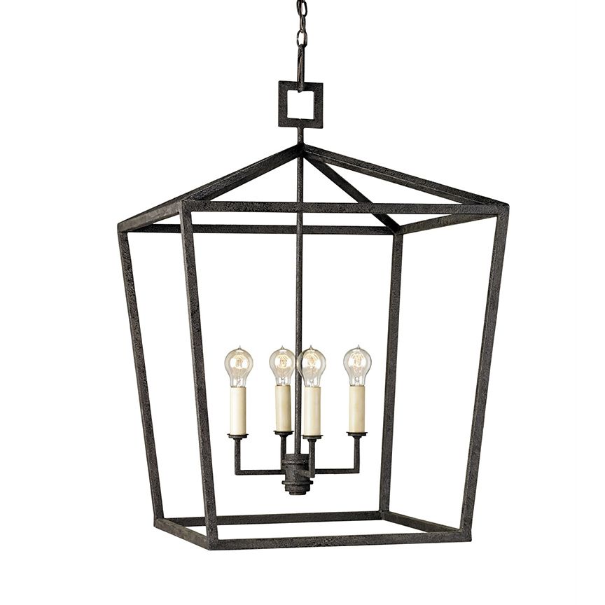 Widely Used Forged Iron Lantern Chandeliers Throughout Hudson Lantern – Luxe Home Company (View 7 of 15)