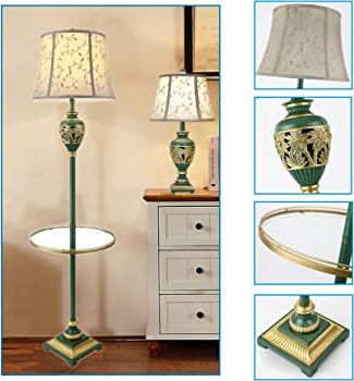 2019 3 Piece Setstanding Lamps Within Amazon: 3 Set Of Lamp With Embroidered Fabric Lamp Shade, 2 Table Lamps  + 1 Floor Lamp Matching Set, 3 Pieces Modern Lamps Set Standing Light :  Tools & Home Improvement (View 2 of 15)