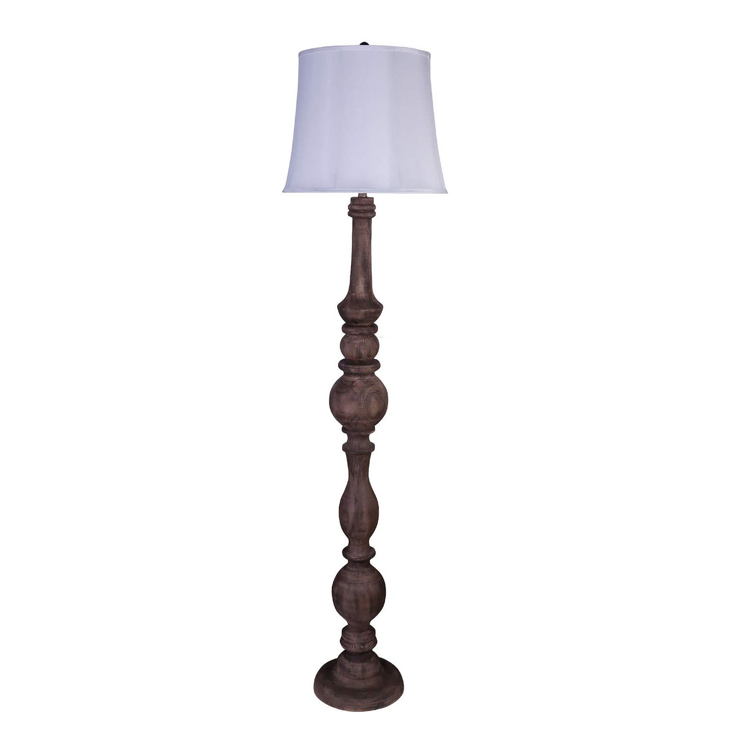 2019 Carved Pattern Standing Lamps Regarding Tx Usa Corporation Brody Wood Carved Floor Lamp – Natural (View 10 of 15)