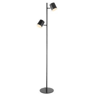 2019 Matte Black Standing Lamps Regarding Globe Electric 67127 Matte Black Banner 2 Light 55" Tall Tree Led Floor  Lamps – Lightingdirect (View 8 of 15)