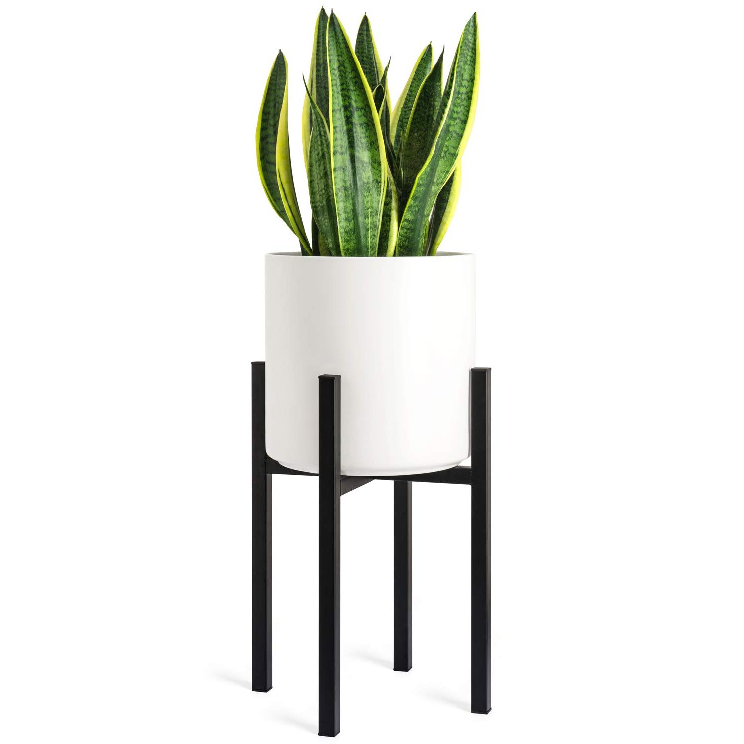 2019 Mkono Plant Stand – Excluding Plant Pot, Mid Century Modern Tall Metal Pot  Stand Indoor Flower Potted Plant Holder Plants Display Rack, Fits Up To 10  Inch Planter, Black Within Medium Plant Stands (View 15 of 15)