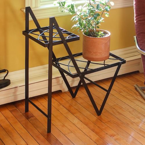 2019 Zig Zag Modern 2 Tiered Plant Stand Side Table Indoor/outdoor – Etsy Uk Throughout Two Tier Plant Stands (View 10 of 15)