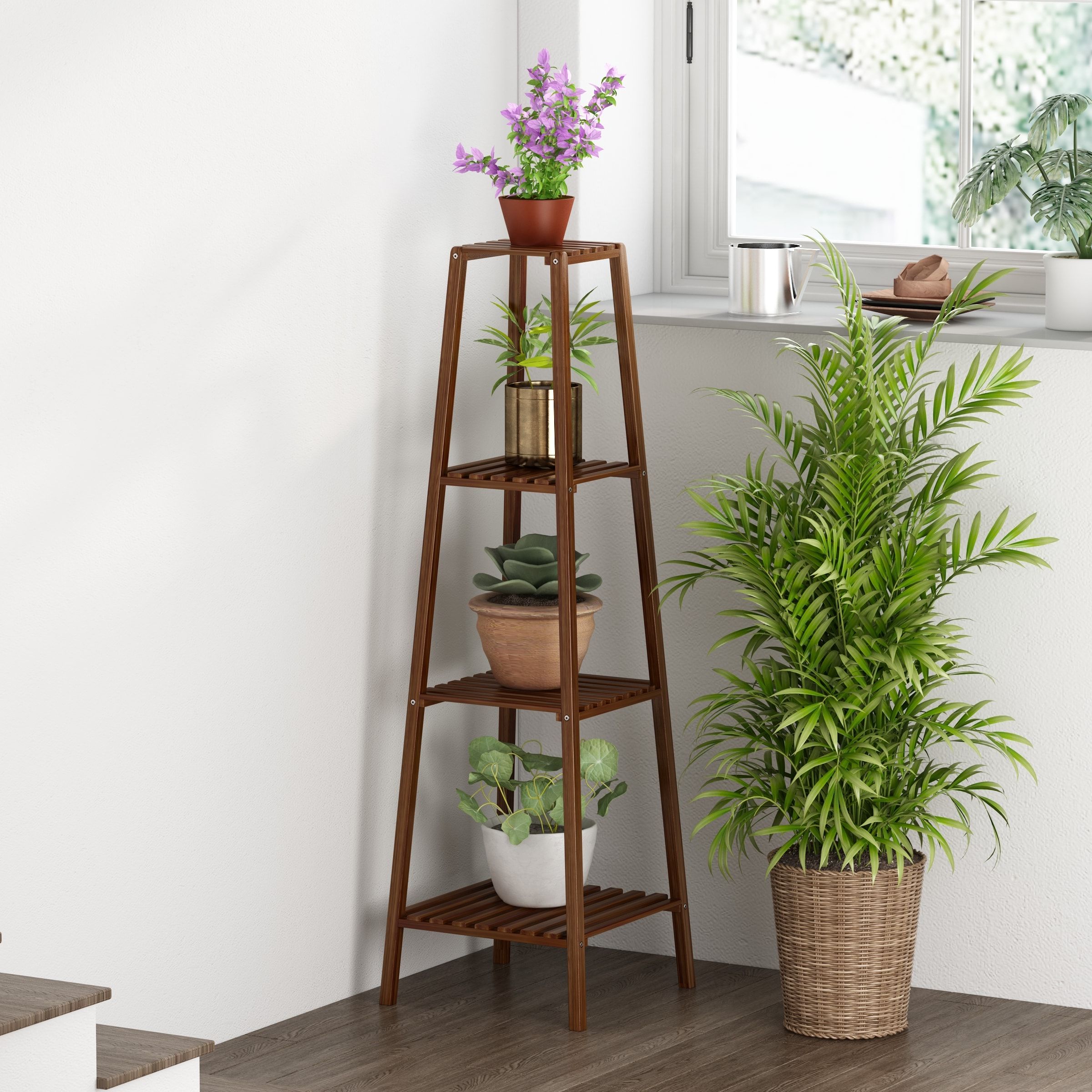 2020 Fufu&gaga 4 Tier Plant Stand 47.2 In H X  (View 3 of 15)