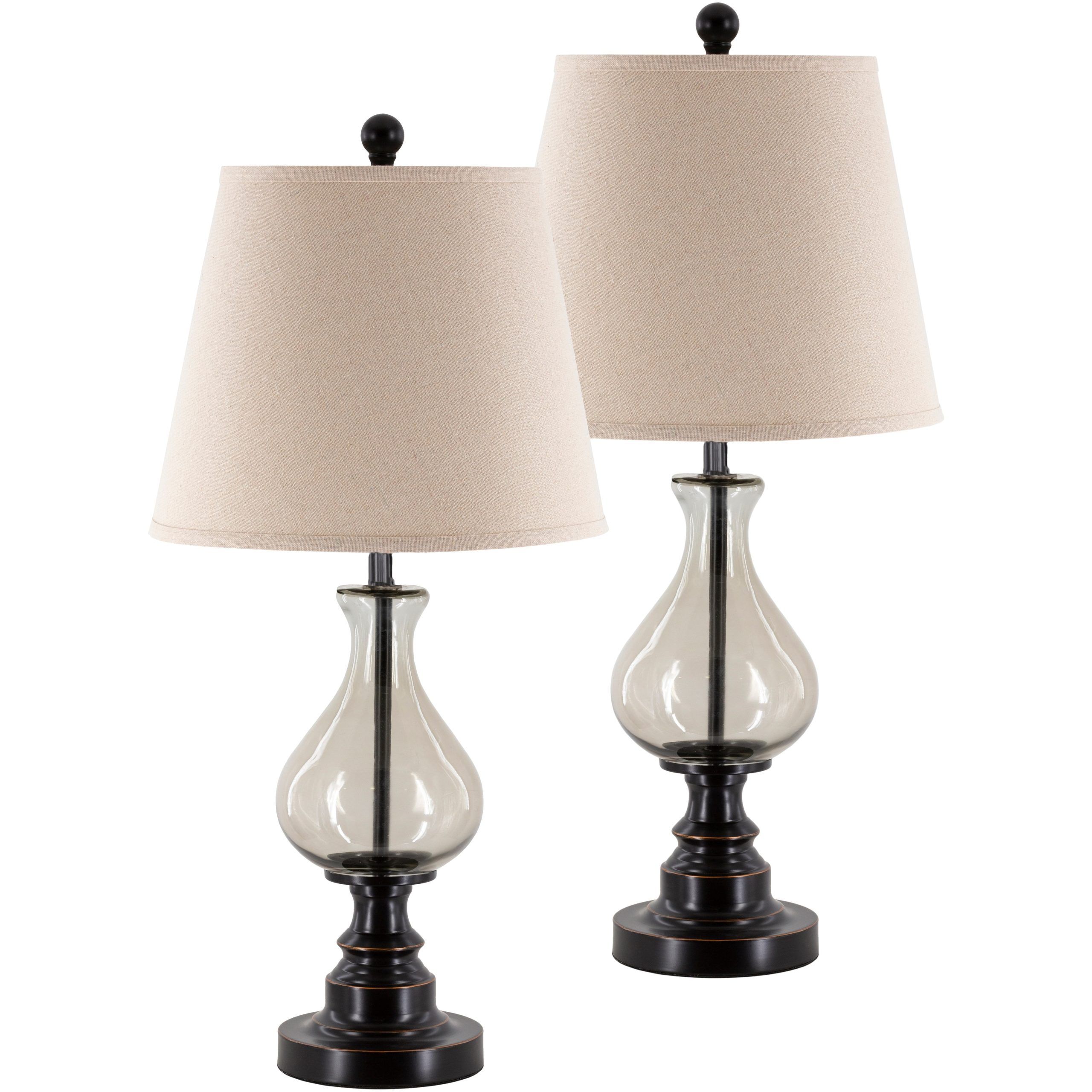 2020 Morty Traditional Glass 26.75 Inch Table Lamps (set Of 2) –  (View 9 of 15)