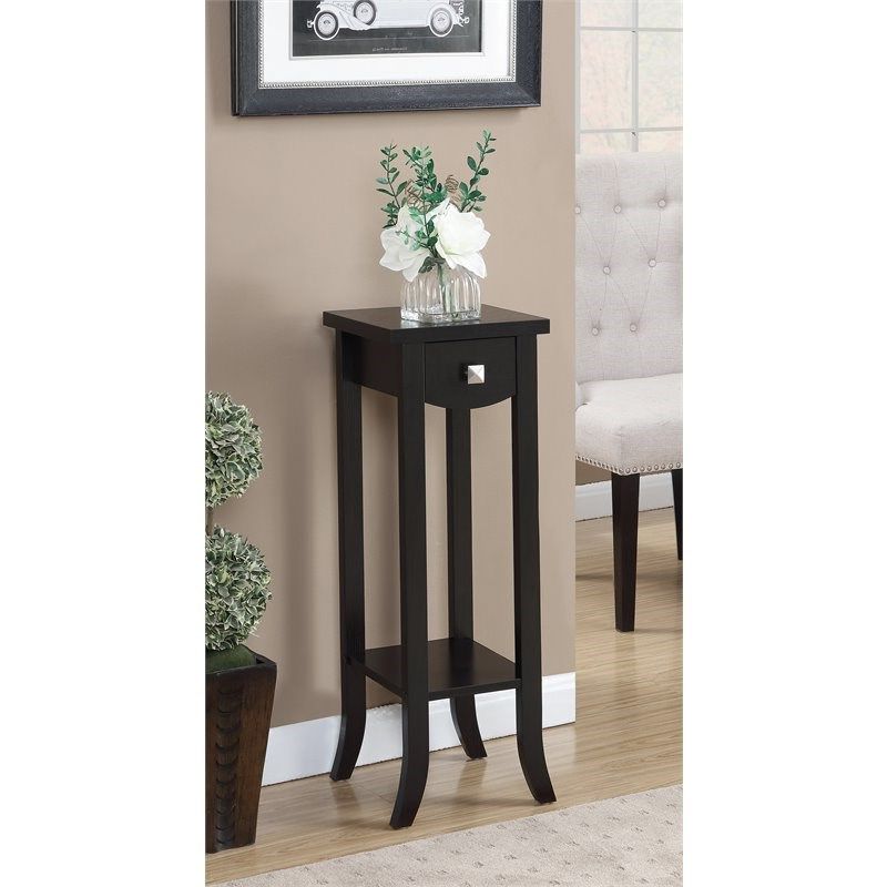2020 Prism Plant Stands Pertaining To Convenience Concepts Newport Prism Tall Plant Stand In Espresso Wood Finish (View 4 of 15)