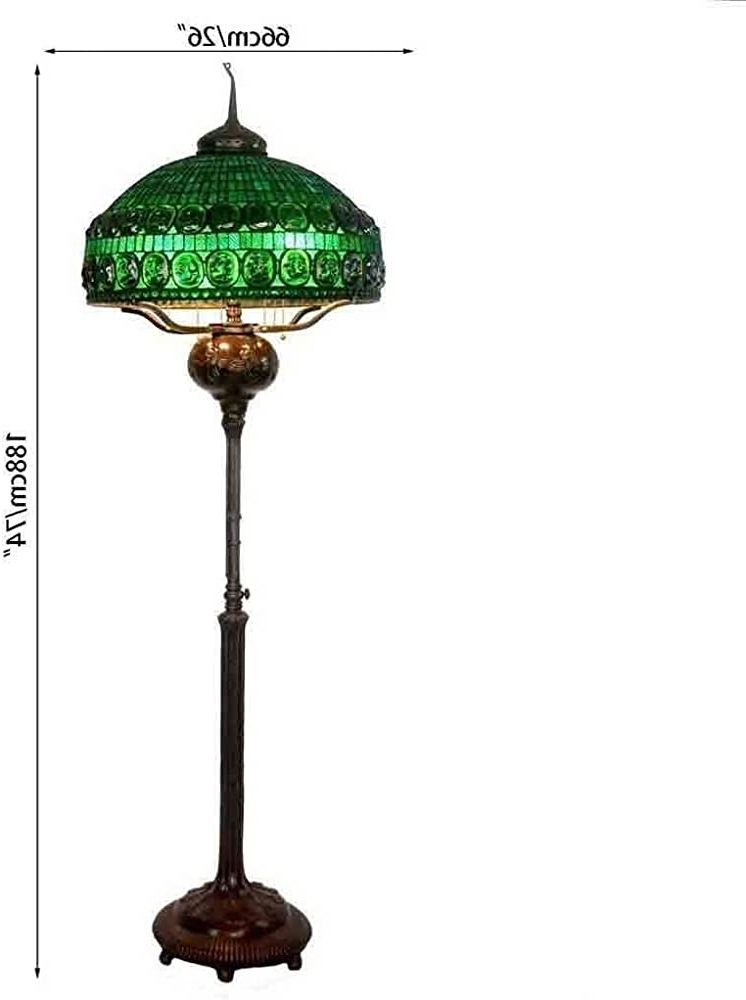 74 Inch Standing Lamps Inside Most Popular Floor Standing Lamp,74 Inch Tall Stained Glass Shade Floor Lamps,6 Light  Full Copper Base For Bedroom Living Room Reading Lighting Table Set: Buy  Online At Best Price In Uae – Amazon (View 5 of 15)