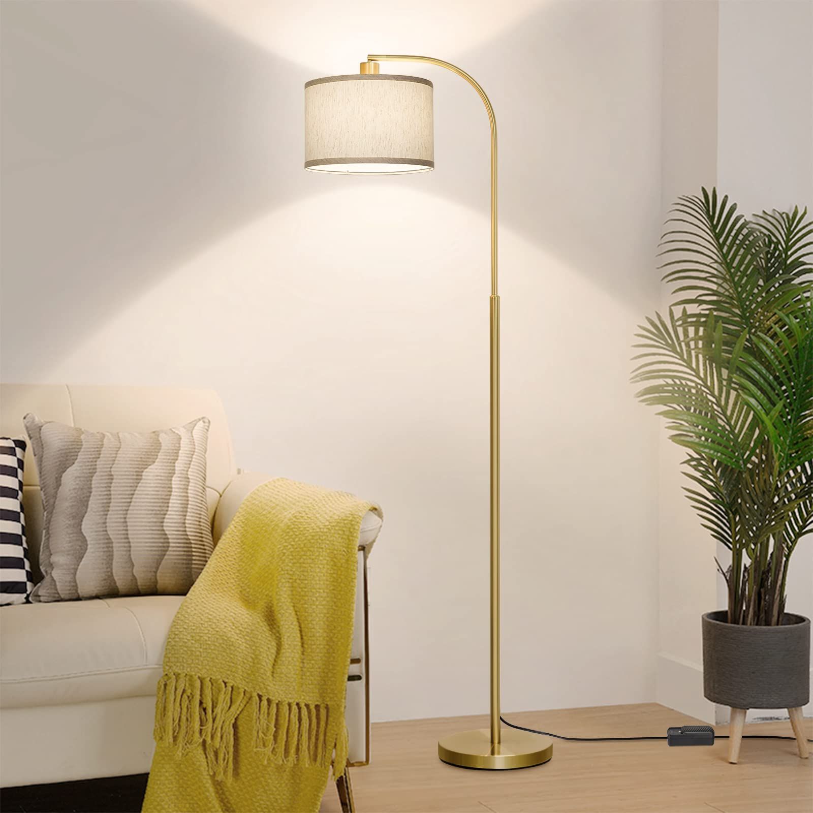 82 Inch Standing Lamps With Recent Boncoo Led Floor Lamp Fully Dimmable Modern Standing Lamp Arc Floor Lamp  With Adjustable Drum Shade, (View 7 of 15)