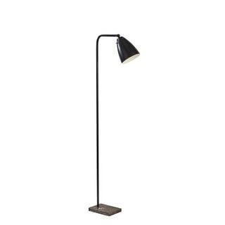Adesso Vincent Matte Black Floor Lamp – On Sale – Overstock – 32453195 Throughout Preferred Matte Black Standing Lamps (View 4 of 15)