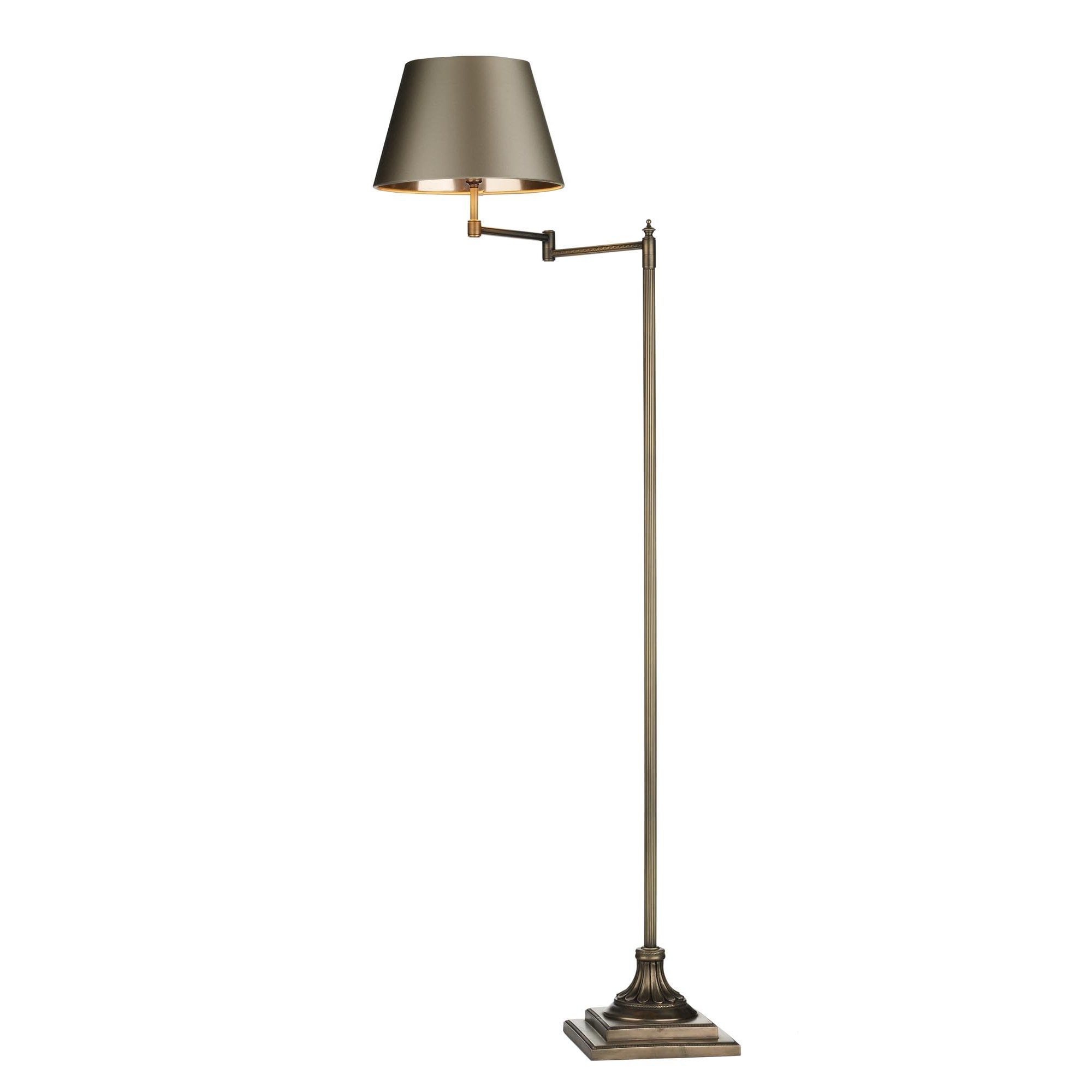 Adjustble Arm Standing Lamps With 2020 Floor Lamp Antique Brass With Swivel Arm Right Lighting And Lights Uk (View 11 of 15)